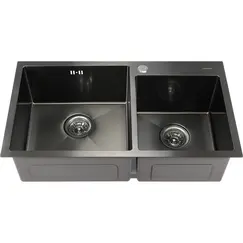 Мойка S7843HB MELANA ProfLine 3,0/220 ГРАФИТ 2-я чаша, врезная
