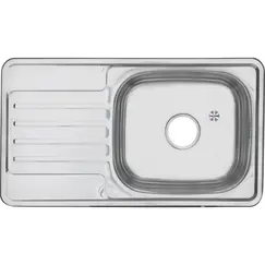 Мойка 7642 U MELANA 0,6/0,8/160 врезная  с сифоном
