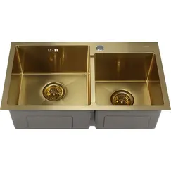 Мойка S7240HG MELANA ProfLine 3,0/220 ЗОЛОТО 2-я чаша, врезная