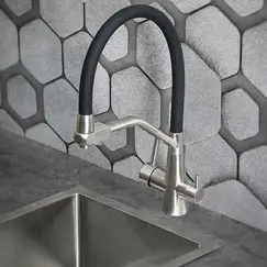 Смеситель д/кухни с гибким изливом и фильтром питьевой воды MELANA UNIQUI MLN-610701