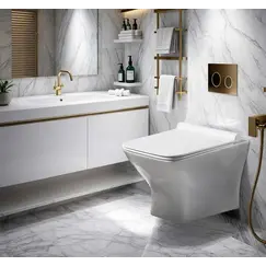 Унитаз Ceruttispa CT10481 ELLERO Aria PP подвесной безободковый