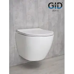 Безободковый подвесной унитаз микролифт дюропласт Gid Tr2198