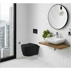 Унитаз Ceruttispa CT10016 SELLA Aria MBF подвесной безободковый, черный матовый