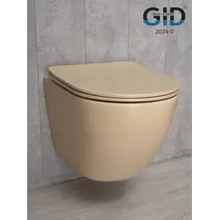 Безободковый подвесной унитаз микролифт дюропласт Gid Sr2198