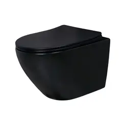 Безободковый подвесной унитаз микролифт дюропласт Gid Bm2198