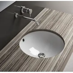 Встраиваемая снизу белая раковина для ванной Gid YJ848