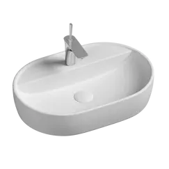 Умывальник Ceramica Nova накладной Element 600*400*125мм, с плоскостью под смеситель