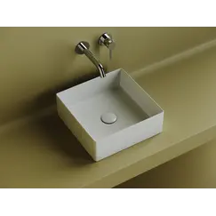 Раковина Ceramica Nova накладная квадратная 361*361*130, без перелива, цвет белый, арт.СN6068