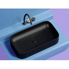 Умывальник чаша Ceramica Nova накладная (Черный Матовый) Element 705*380*150 мм