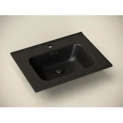 Умывальник Ceramica Nova накладной прямоугольный (цвет Черный Матовый) Element 610*465*180мм