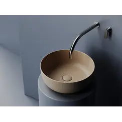 Раковина Ceramica Nova накладная круглая 356*356*135, без перелива, цвет капучино матовый