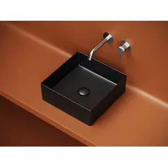 Раковина Ceramica Nova накладная квадратная 361*361*130, , без перелива, цвет черный матовый, арт.CN6068MB