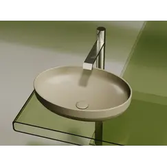 Умывальник чаша Ceramica Nova накладная овальная (цвет Капучино Матовый) Element 502*363*145мм