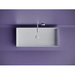 Раковина Ceramica Nova накладная прямоугольная 801*361*130, без перелива, цвет белый