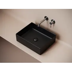 Раковина Ceramica Nova накладная прямоугольная 361*471*130, без перелива,  цвет черный матовый, арт.СN6069MB