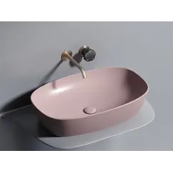 Умывальник чаша Ceramica Nova накладная овальная (цвет Розовый Матовый) Element 600*380*138мм