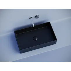 Раковина Ceramica Nova накладная прямоугольная 601*361*130, без перелива, цвет черный матовый, арт. CN6070MB