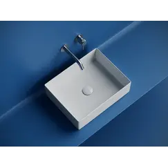 Раковина Ceramica Nova накладная прямоугольная 361*471*130, без перелива, цвет белый, арт.CN6069