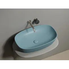 Умывальник чаша Ceramica Nova накладная овальная (цвет Зеленый Матовый) Element 600*380*138мм