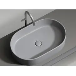 Умывальник чаша Ceramica Nova накладная овальная (цвет Антрацит Матовый) Element 608*385*122мм