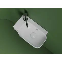 Рукомойник Ceramica Nova подвесной L/R  403*249*140, с отверстием под смеситель , с системой перелива