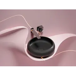 Умывальник чаша Ceramica Nova накладная круглая (цвет Черный Матовый) Element 360*360*120мм