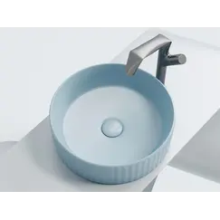 Умывальник чаша Ceramica Nova накладная круглая (цвет Голубой Матовый) Element 360*360*115мм