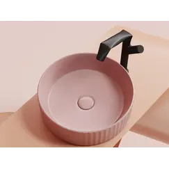 Умывальник чаша Ceramica Nova накладная круглая (цвет Розовый Матовый) Element 360*360*115мм