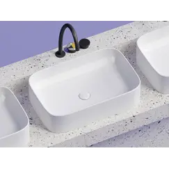 Умывальник чаша Ceramica Nova накладная прямоугольная Element 605*380*150мм