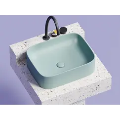 Умывальник чаша Ceramica Nova накладная прямоугольная (цвет Зеленый Матовый) Element 505*380*150мм