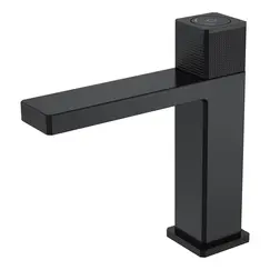 Смеситель автоматический для раковины Boheme QUAD 159-B чёрный