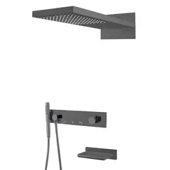 Встраиваемая  душевая система  Boheme ZODIAC 132-2-SGM антрацит