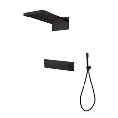 Душевая система скрытого монтажа со смесителем верхним и ручным душем BOHEME FUSION черный 130-B