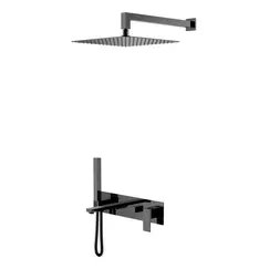 Душевая система встраиваемая Boheme Qubic 474-SGM Shinny Gun Metal