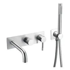 Смеситель встраиваемый с ручным душем и изливом  Boheme UNO 464-3-CR хром