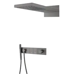 Встраиваемая  душевая система Boheme ZODIAC 132-GM антрацит