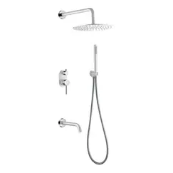Душевая система со смесителем встраиваемая Boheme Uno 464-2-WCR Белый Хром