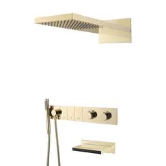 Встраиваемая  душевая система Boheme ZODIAC 133-2-G золото