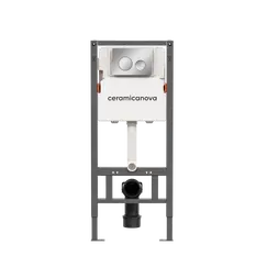 Система инсталляции для унитазов CERAMICANOVA Balance с кнопкой смыва Circle, с креплениями