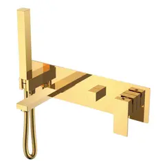 Душевая система встраиваемая  Boheme Qubic 474-2-G Shinny Gold