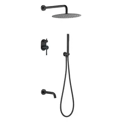 Душевая система встраиваемая   Boheme UNO 464-2-B черный матовая