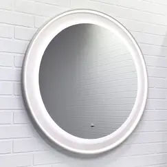 Зеркало для ванной Comforty Ереван-80 LED-подсветка, бесконтактный сенсор, серый шёлк