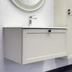 Тумба-умывальник Comforty Ереван-80 серый шёлк