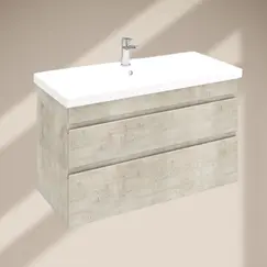 Тумба подвесная  ACWEN ДОРО 70  бетон пайн с раковиной