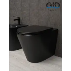 Приставной безободковый унитаз микролифт дюропласт Gid TRS-263BM