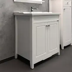 COMFORTY. Тумба-умывальник "Тбилиси-70/90" белый глянец с раковиной COMFORTY