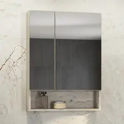 COMFORTY. Зеркало-шкаф "Парма-60/80" дуб дымчатый