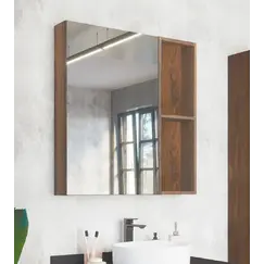 Зеркало-шкаф Comforty Порто дуб темно-коричневый