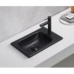 Встраиваемая сверху черная матовая раковина для ванной Gid Bm3340