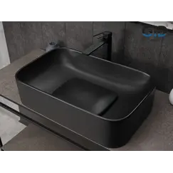 Накладная черная матовая раковина для ванной Gid Bm9598